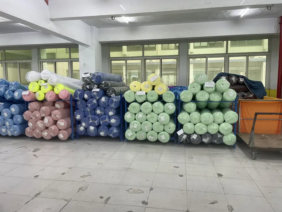 Fabric rolls in our warehouse