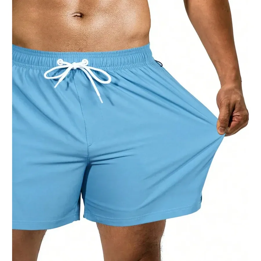Custom men's swim trunks with liner