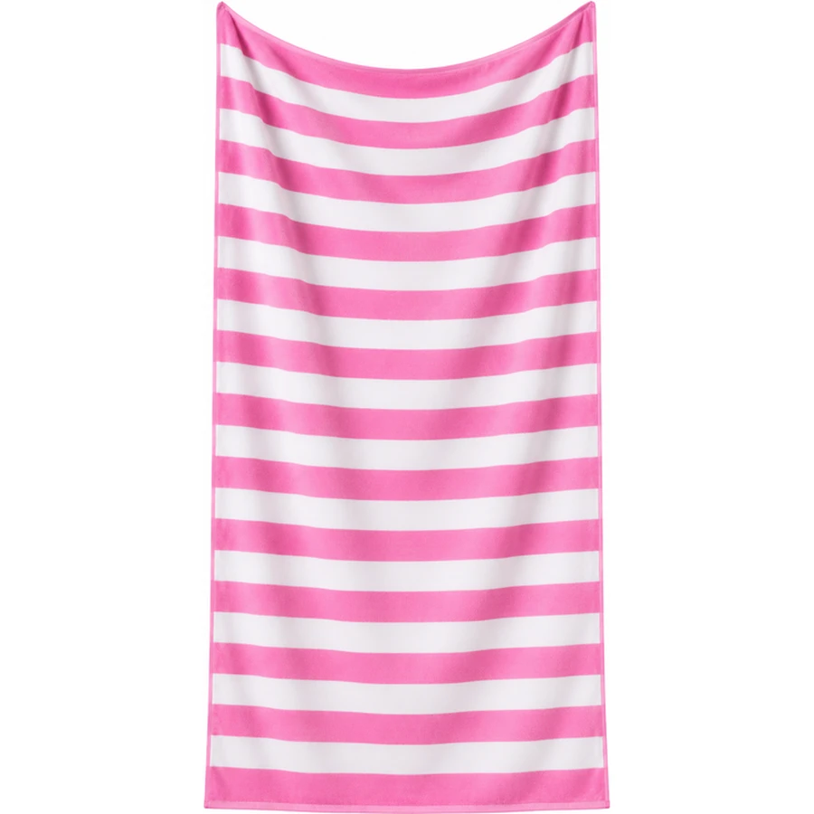 Adult Pink Stripe Microfiber Beach Towel