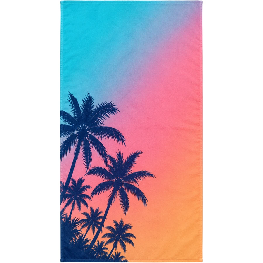 Adult Sunset Palm Microfiber Beach Towel