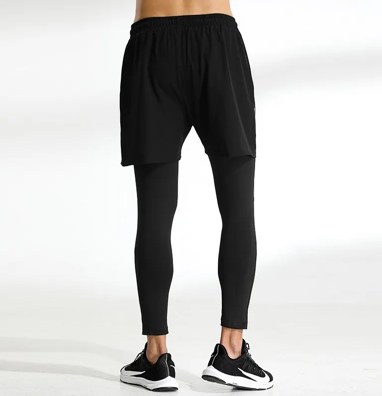 Breathable 2-in-1 Fitness Tights for Gym Training