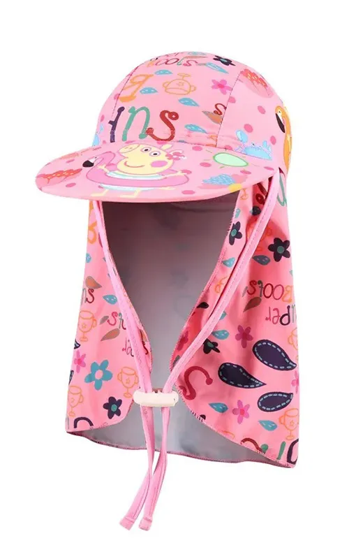 Children’s Sun Protection Swim Cap Full Coverage with Print