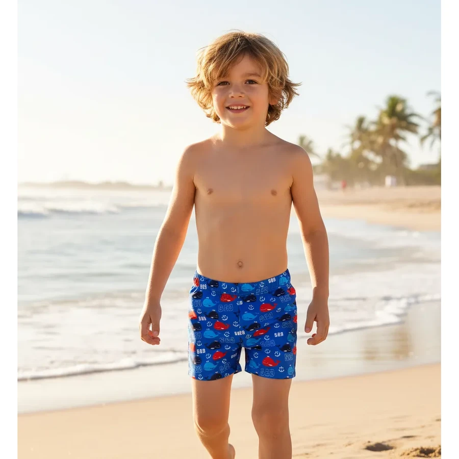 Custom Boy’s Printed Swim Trunks Print Boardshorts Swimwear Factory