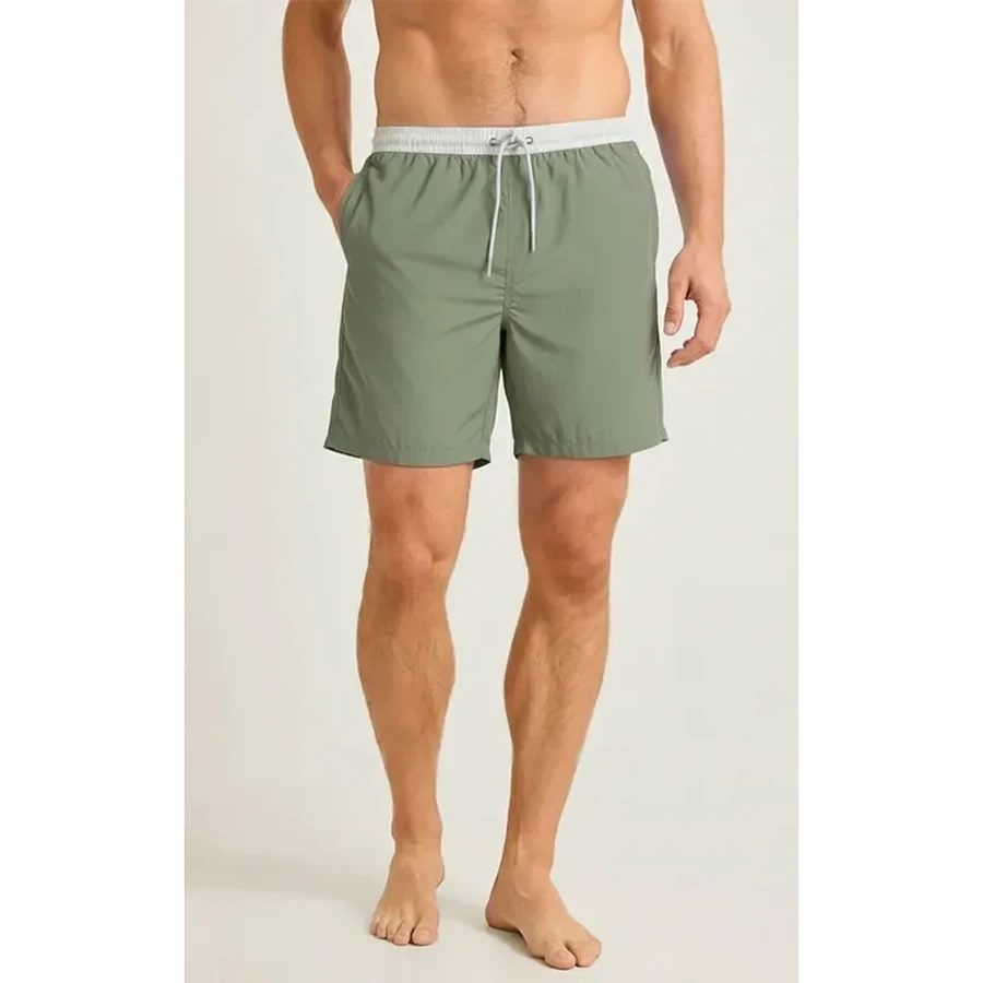 Custom Mens Boardshorts with Contrast Waistband Comfortable Swim Shorts for Swimming and Surf