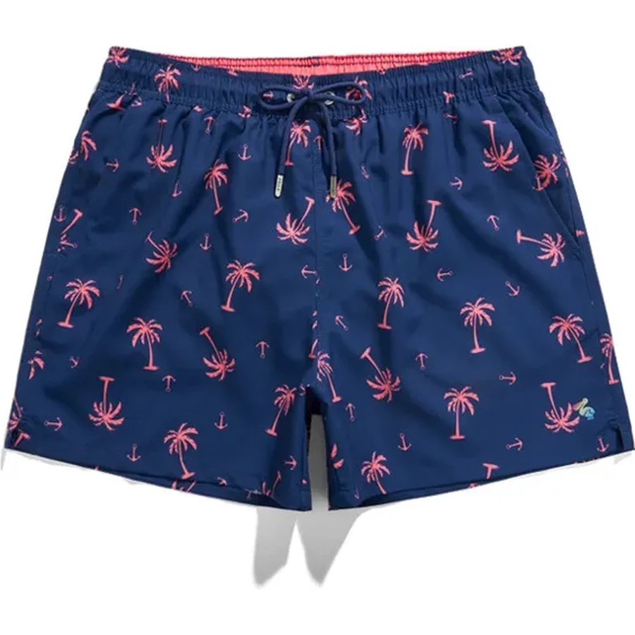 Custom Men's Palm Tree Print Swim Shorts Beachwear Boardshorts