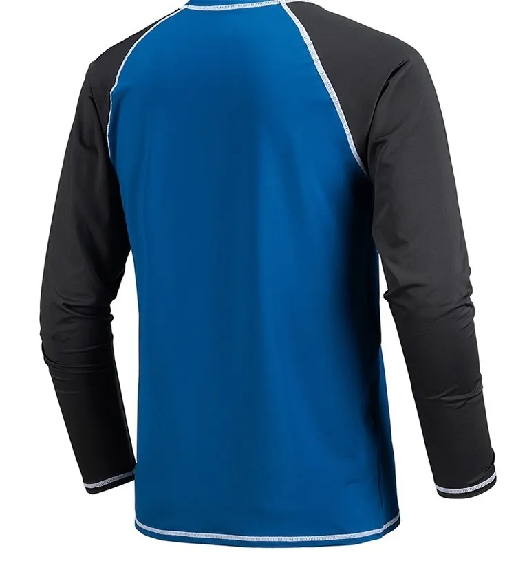 Custom Rash Guard Shirts For Men Chlorine-resistant UPF50+ Swim T-Shirt OEM Factory Wholesale