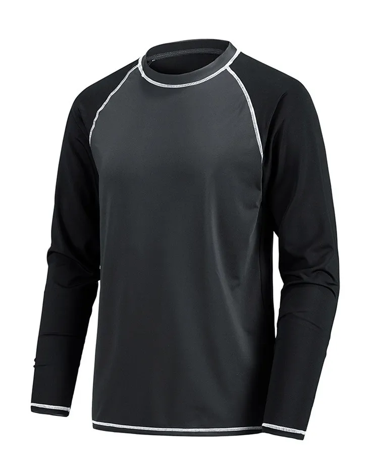 Custom Rash Guard Shirts For Men Chlorine-resistant UPF50+ Swim T-Shirt OEM Factory Wholesale