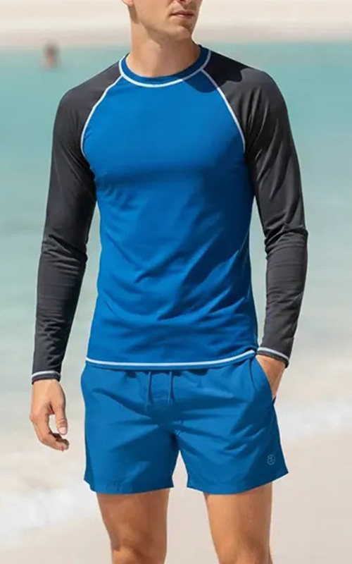 Custom Rash Guard Shirts For Men Chlorine-resistant UPF50+ Swim T-Shirt OEM Factory Wholesale