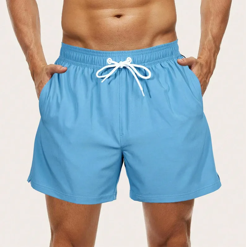Custom UPF50+ 2 in 1 Mens Swim Shorts Beachwear Pool Swim Trunks