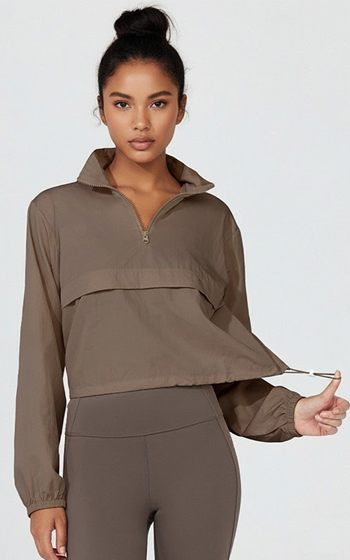 Custom Womenâs Lightweight Half-Zip Sports Jacket