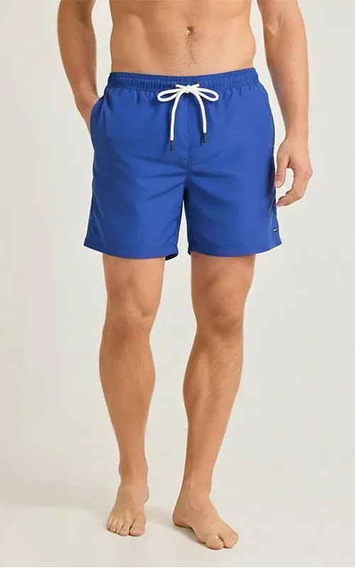 Elastic Waist Print Boardshorts Swim Shorts for Men Beachwear