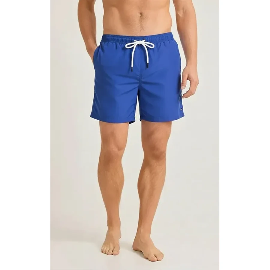 Elastic Waist Print Boardshorts Swim Shorts for Men Beachwear