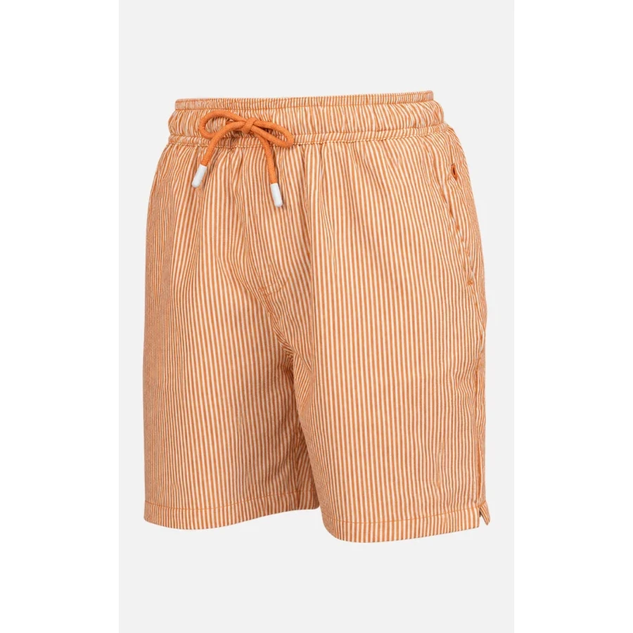 Kids Energy Orange Stripe Seersucker Swim Shorts