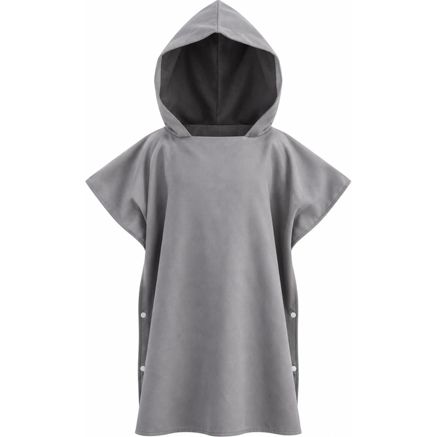 Kids Side-Snap Hooded Changing Poncho