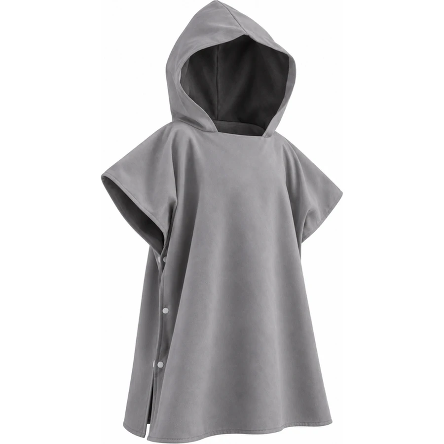 Kids Side-Snap Hooded Changing Poncho