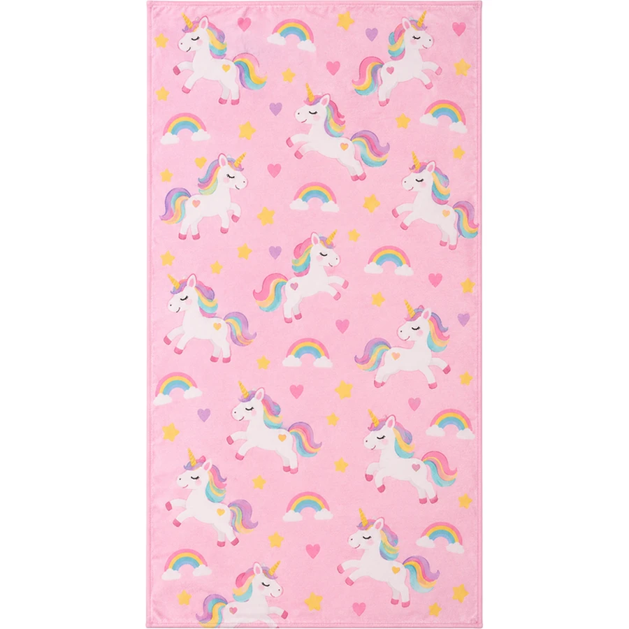 Kids Unicorn Rainbow Microfiber Beach Towel
