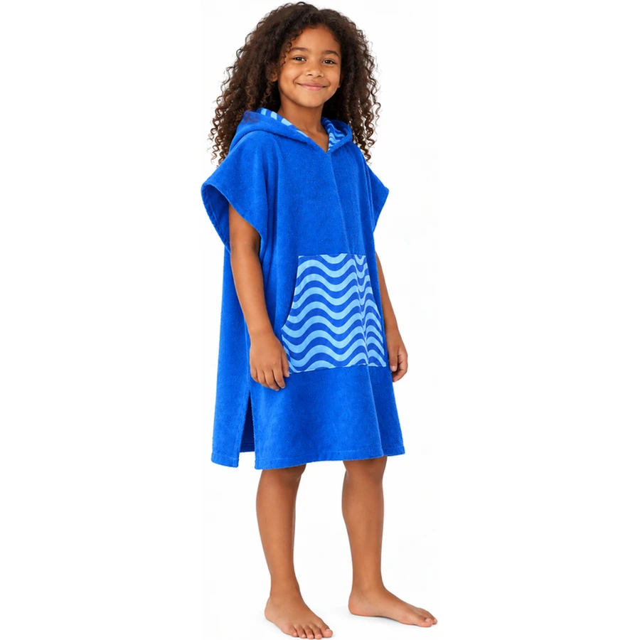 Kids Wave-Panel Hooded Beach Poncho