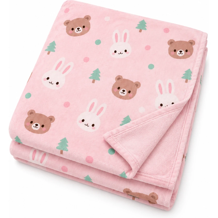 Kids Woodland Animal Microfiber Beach Towel