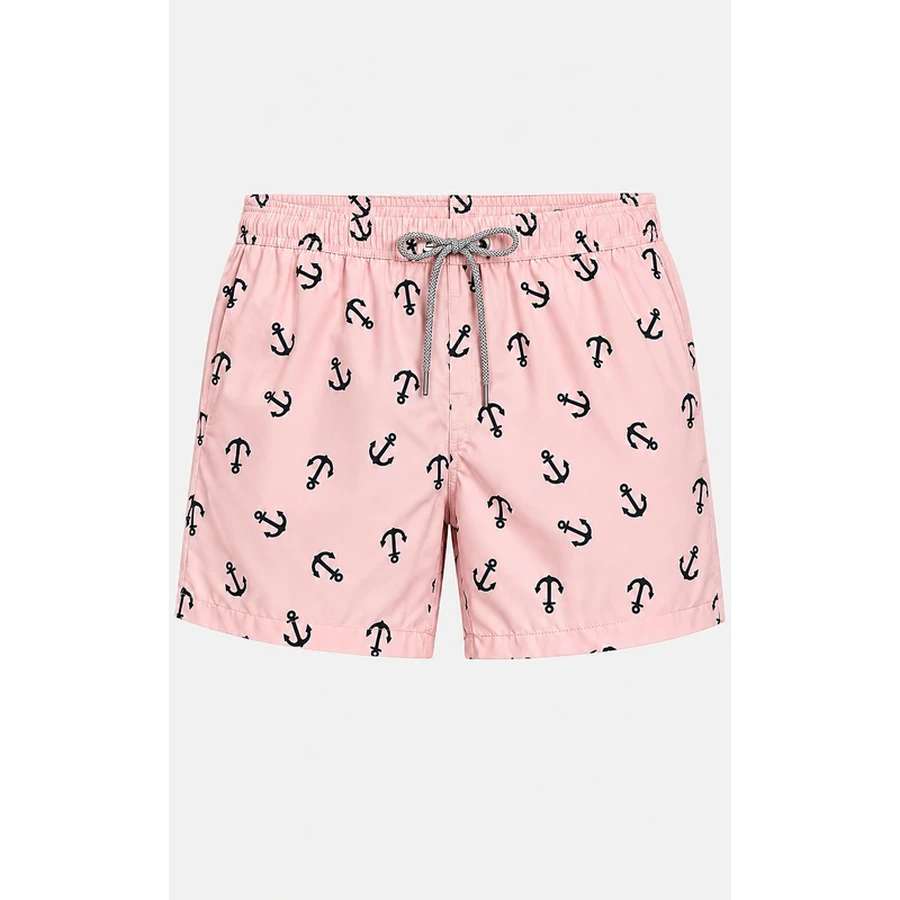 Men's Anchor Print Mesh Lined Swim Shorts