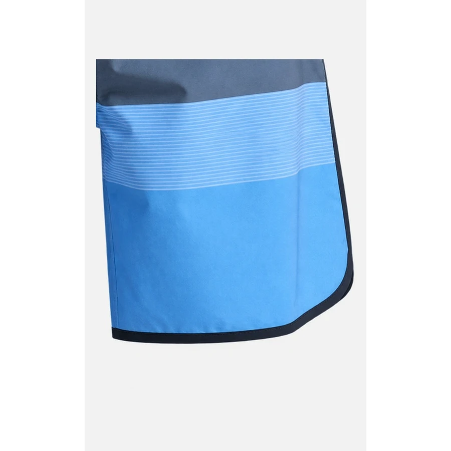 Men's Blue Color Block Scallop Boardshorts