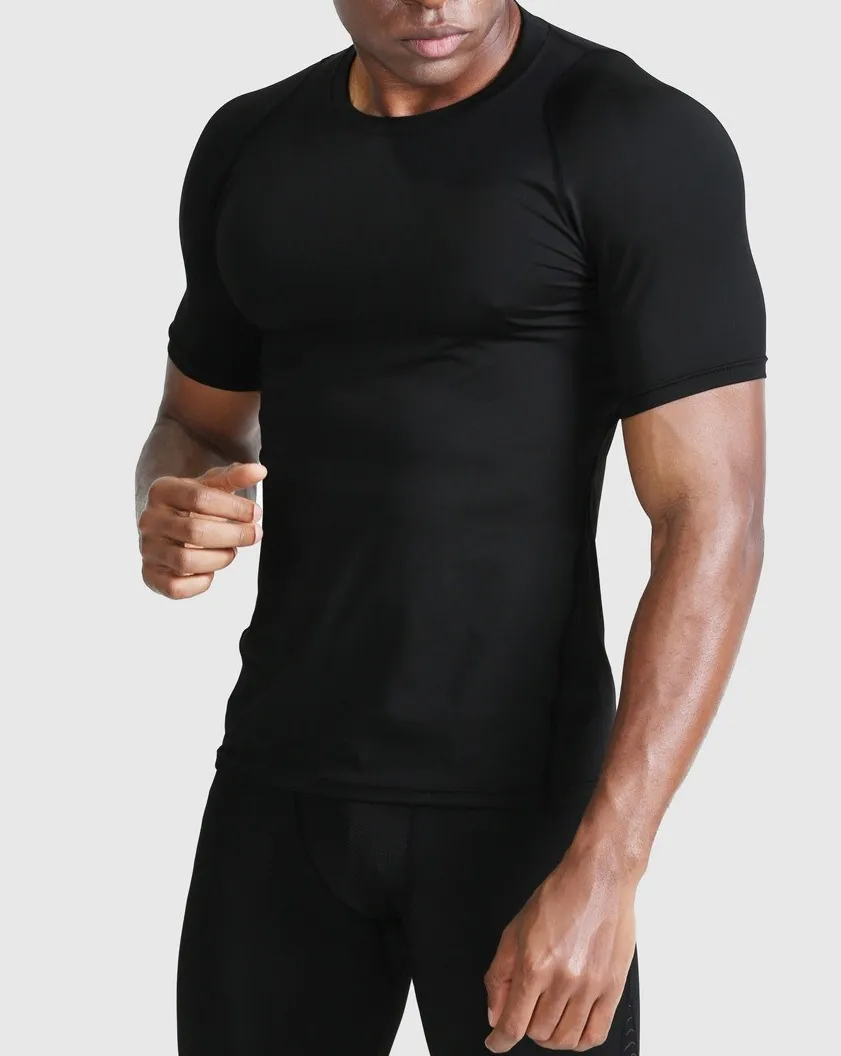 Men’s Compression Short Sleeve Sports T-Shirt for  Gym & Running