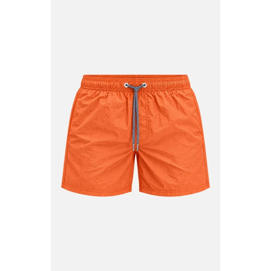 Men's Energy Orange Crinkle Drawstring Swim Shorts