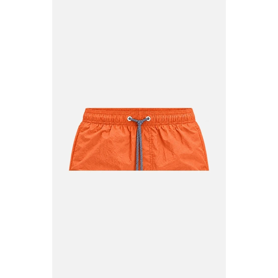 Men's Energy Orange Crinkle Drawstring Swim Shorts
