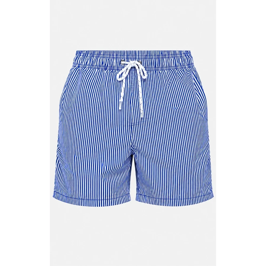 Men's Fine Stripe Drawstring Swim Shorts