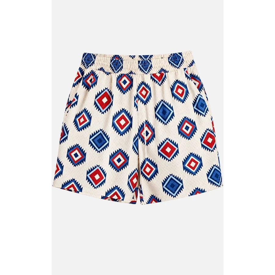 Men's Geometric Diamond Print Boardshorts