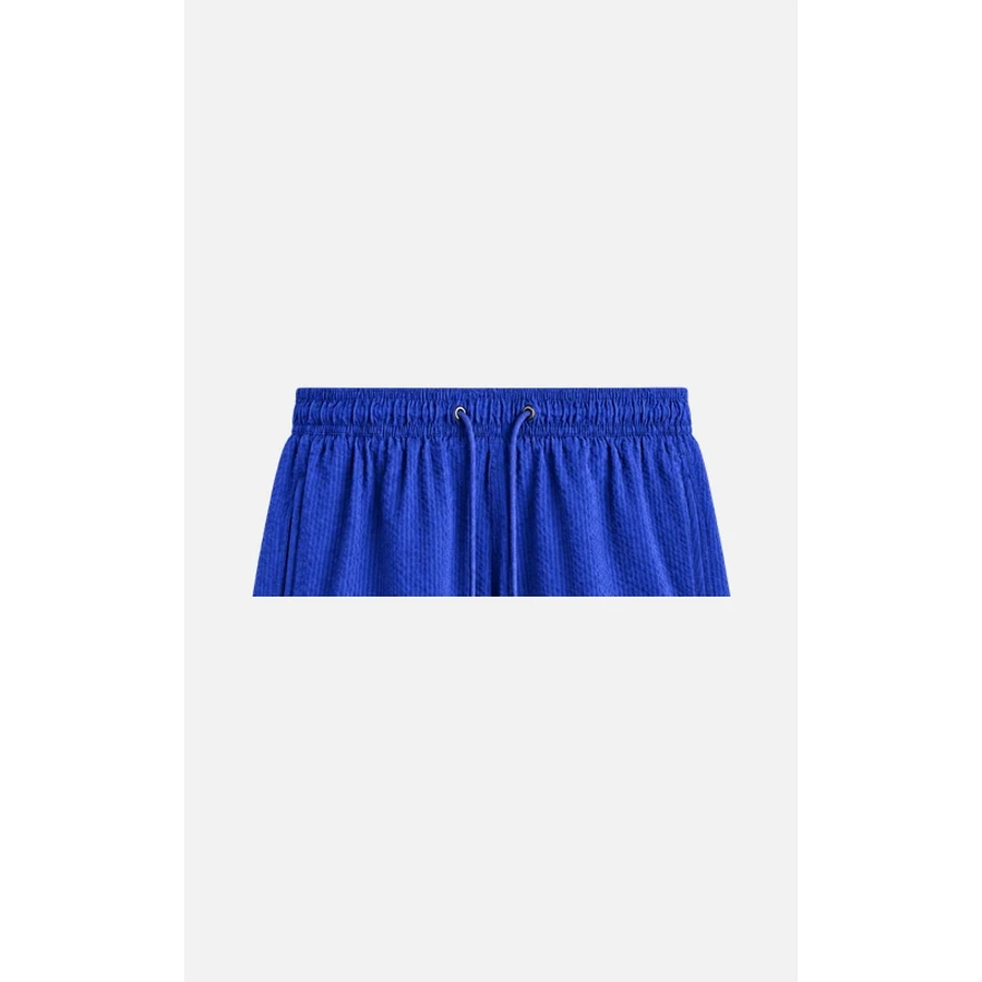 Men's Luminous Blue Textured Seersucker Swim Shorts