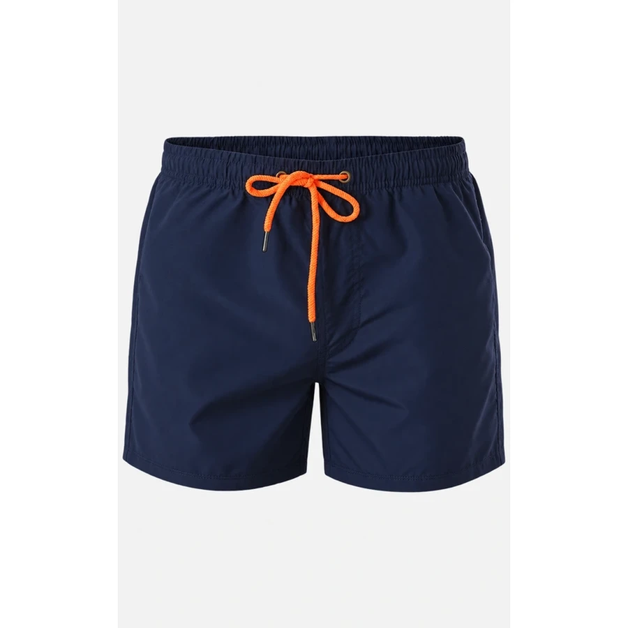 Men's Navy Boardshorts with Orange Drawstring