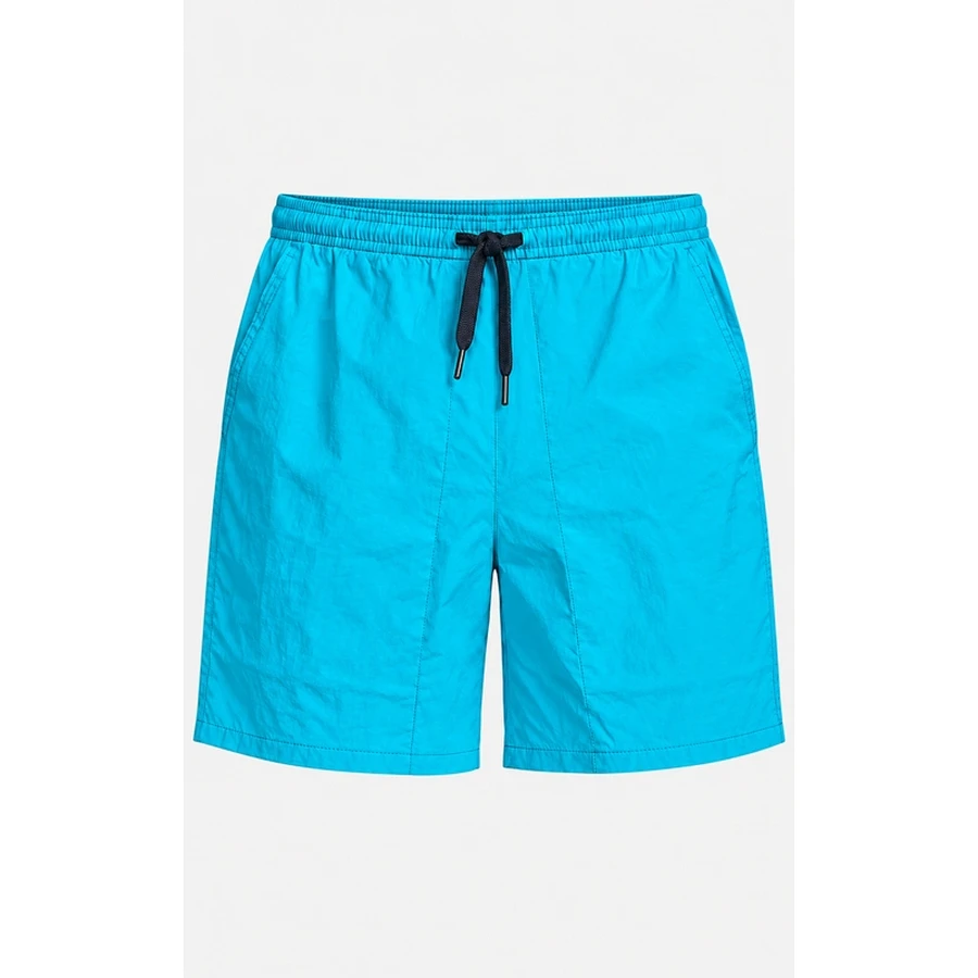Men's Solid Color Drawstring Beach Swim Shorts