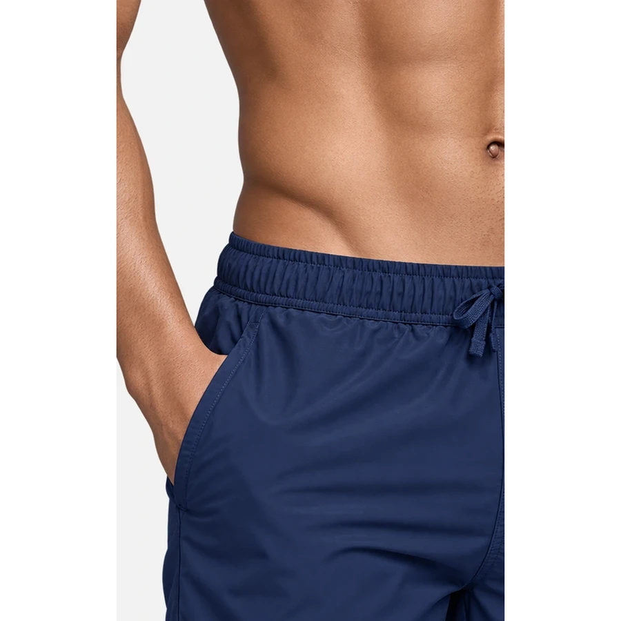 Men's Solid Navy Drawstring Swim Boardshorts