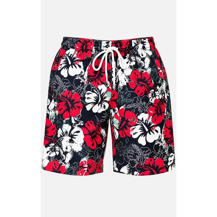 Men's Tropical Hibiscus Print Boardshorts