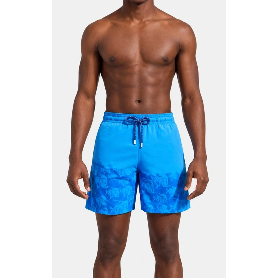 Men's Water Reactive Fish Print Swim Shorts