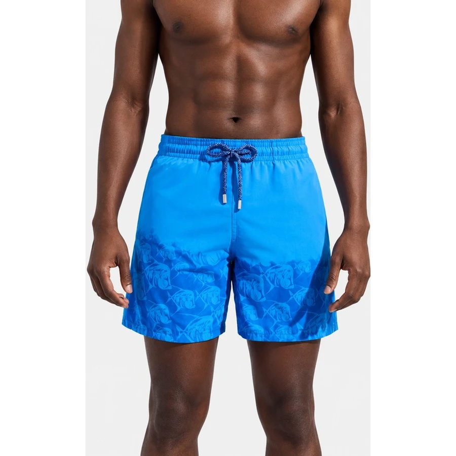 Men's Water Reactive Fish Print Swim Shorts