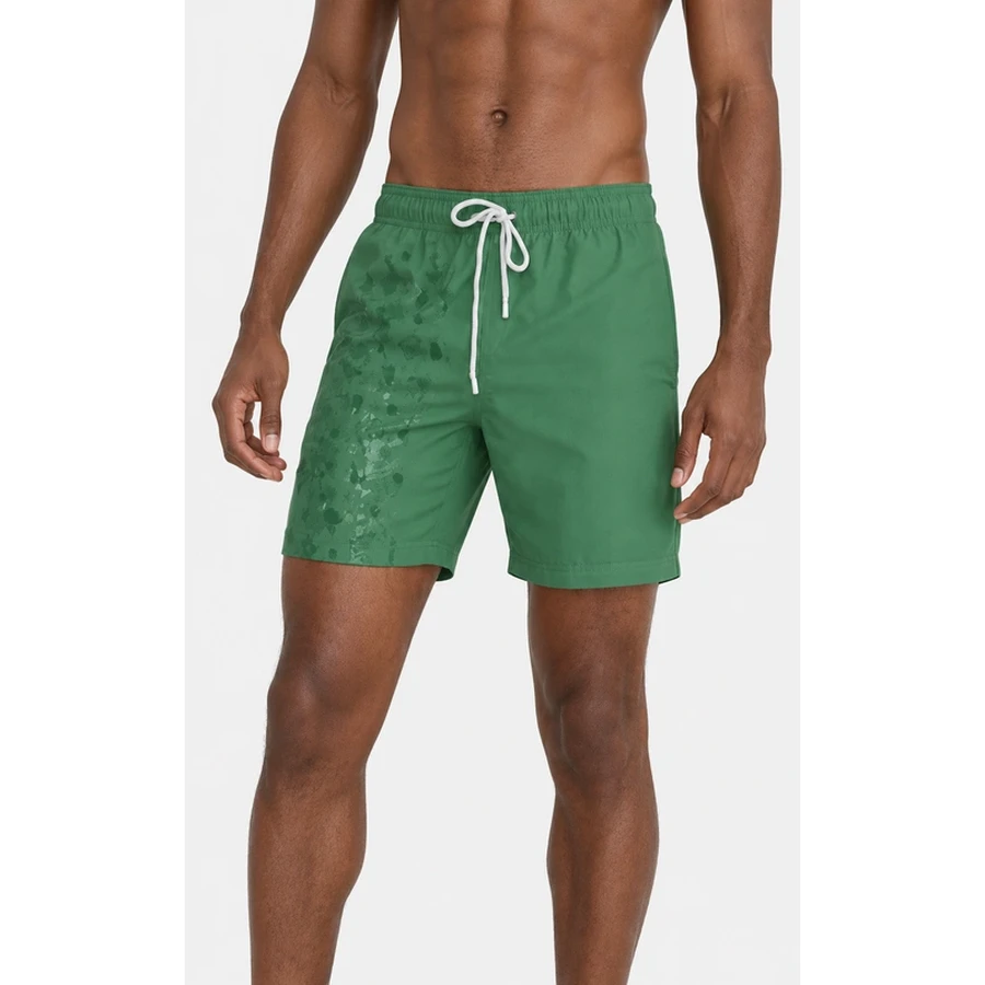Men's Water Reveal Print Drawstring Swim Shorts
