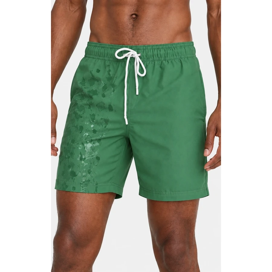 Men's Water Reveal Print Drawstring Swim Shorts