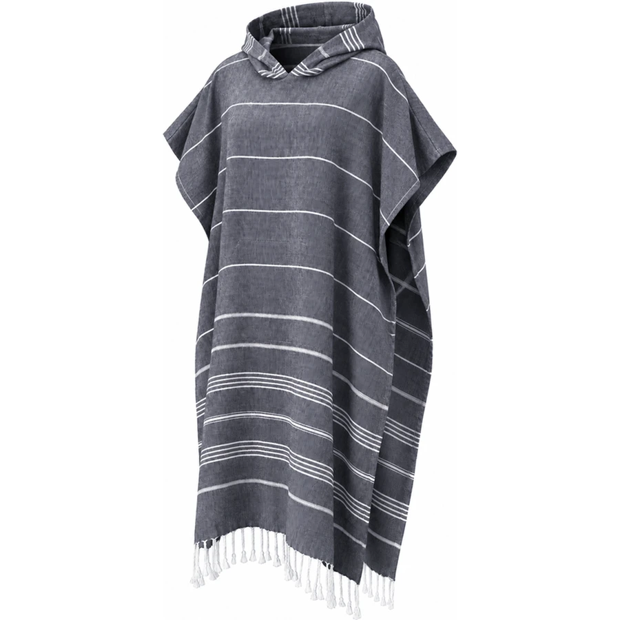 Striped Fringe Cotton Beach Poncho