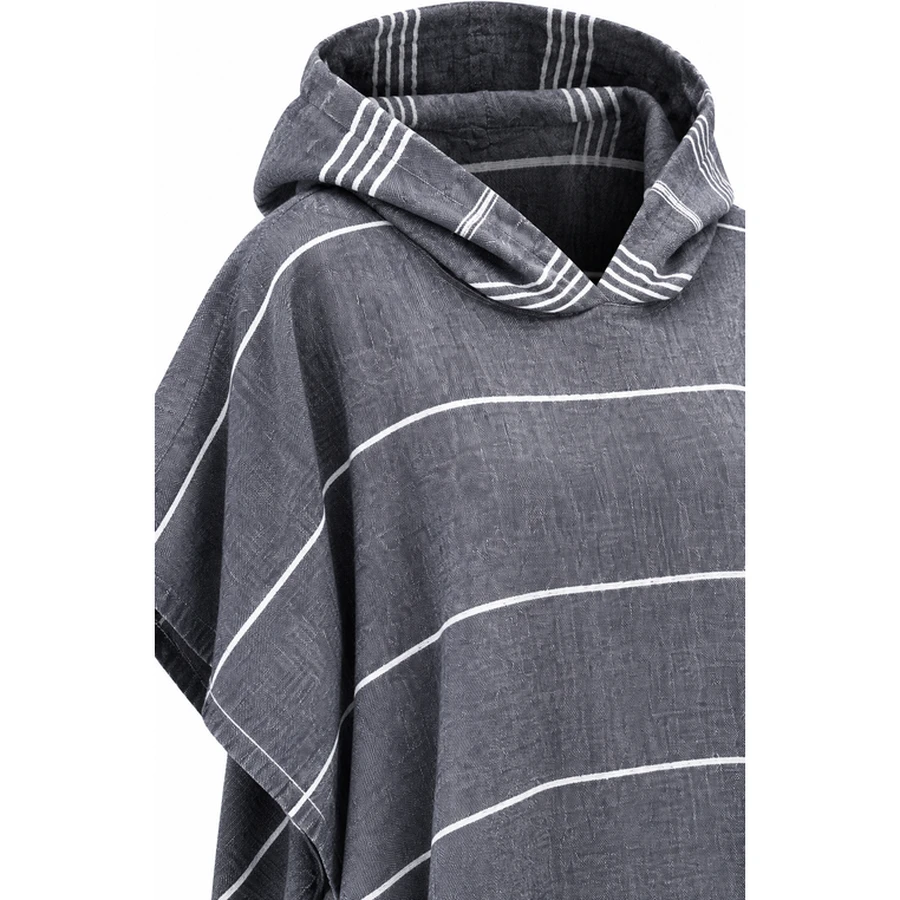 Striped Fringe Cotton Beach Poncho
