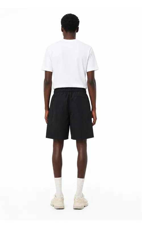Textured Nylon Belted Sports Shorts for Men