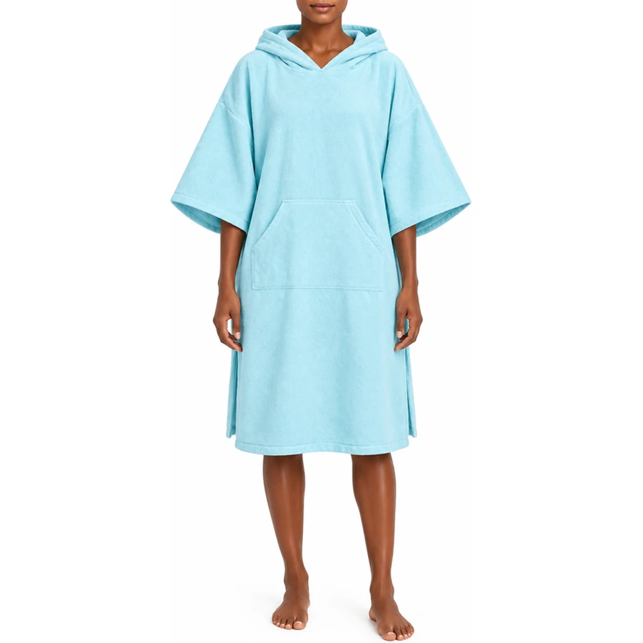 Three-Quarter Sleeve Hooded Changing Poncho