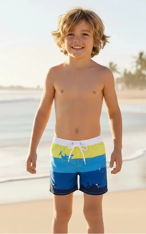 Wholesale Boys Printed Boardshorts swimshorts for Summer Swimwear