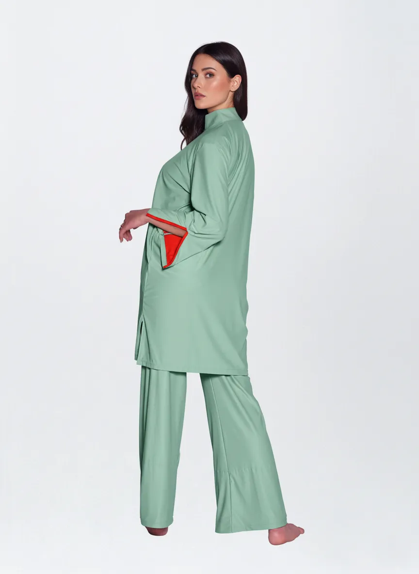Women Muslim Swimwear Long Sleeve Burkini Full Cover Turban Modest Swimsuit