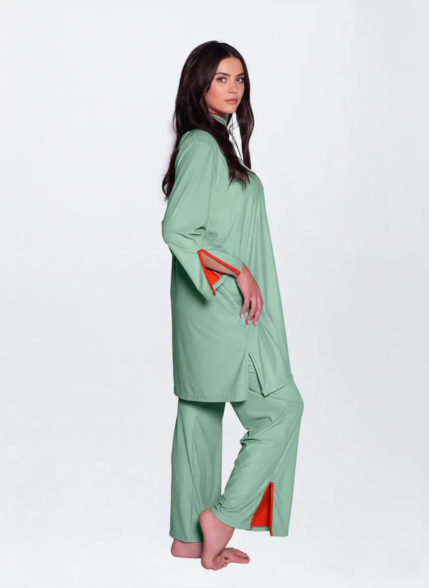 Women Muslim Swimwear Long Sleeve Burkini Full Cover Turban Modest Swimsuit