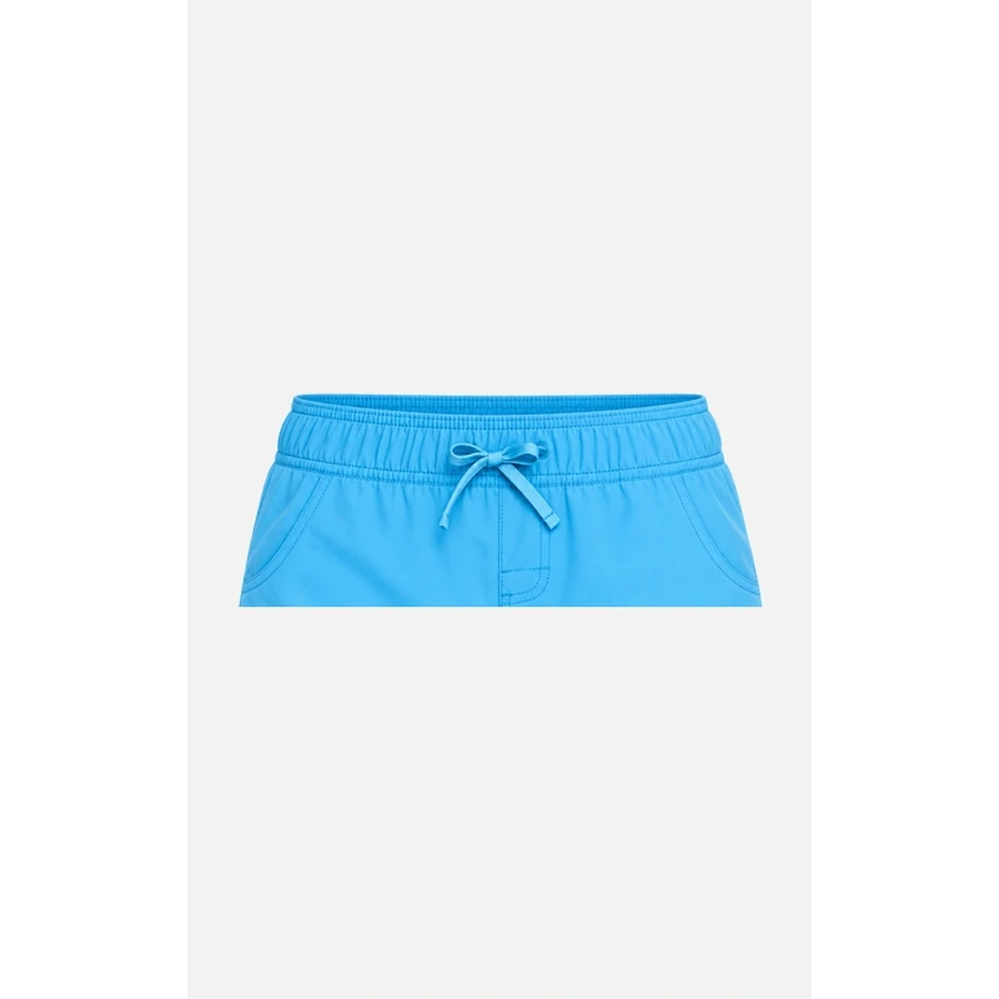 Women's Blue Elastic Waist Beach Shorts