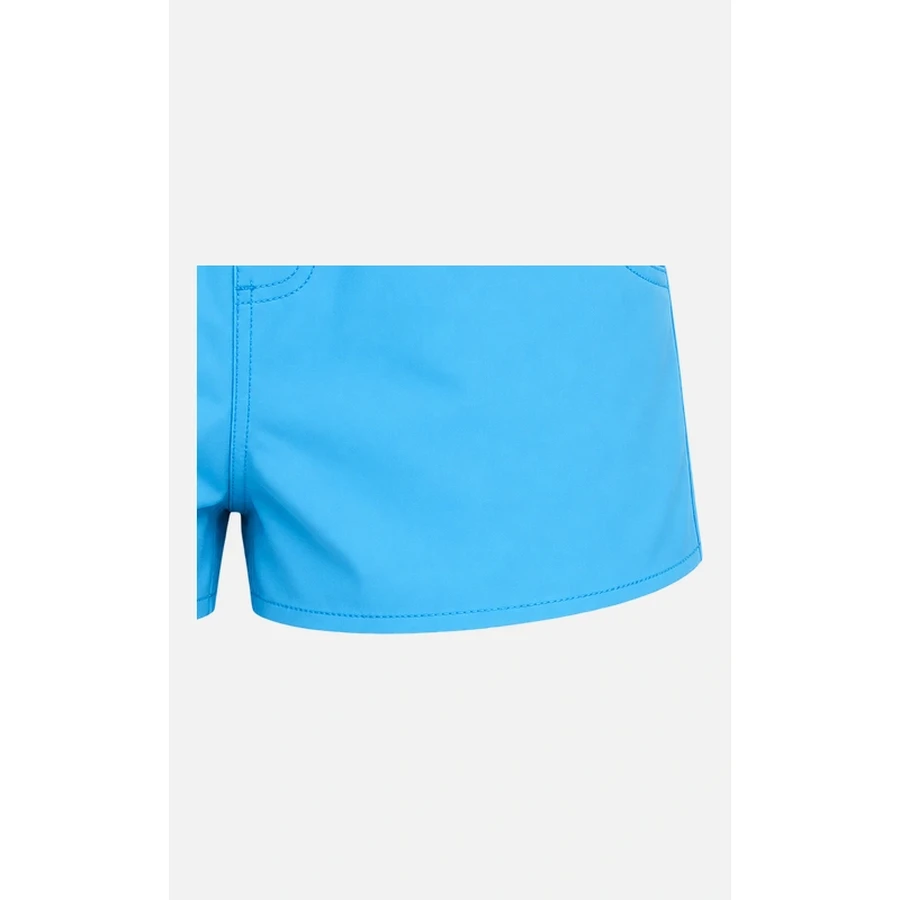 Women's Blue Elastic Waist Beach Shorts