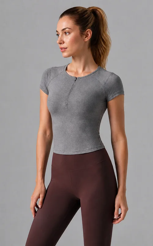 Women's Half Zip Sculpting Training Tee