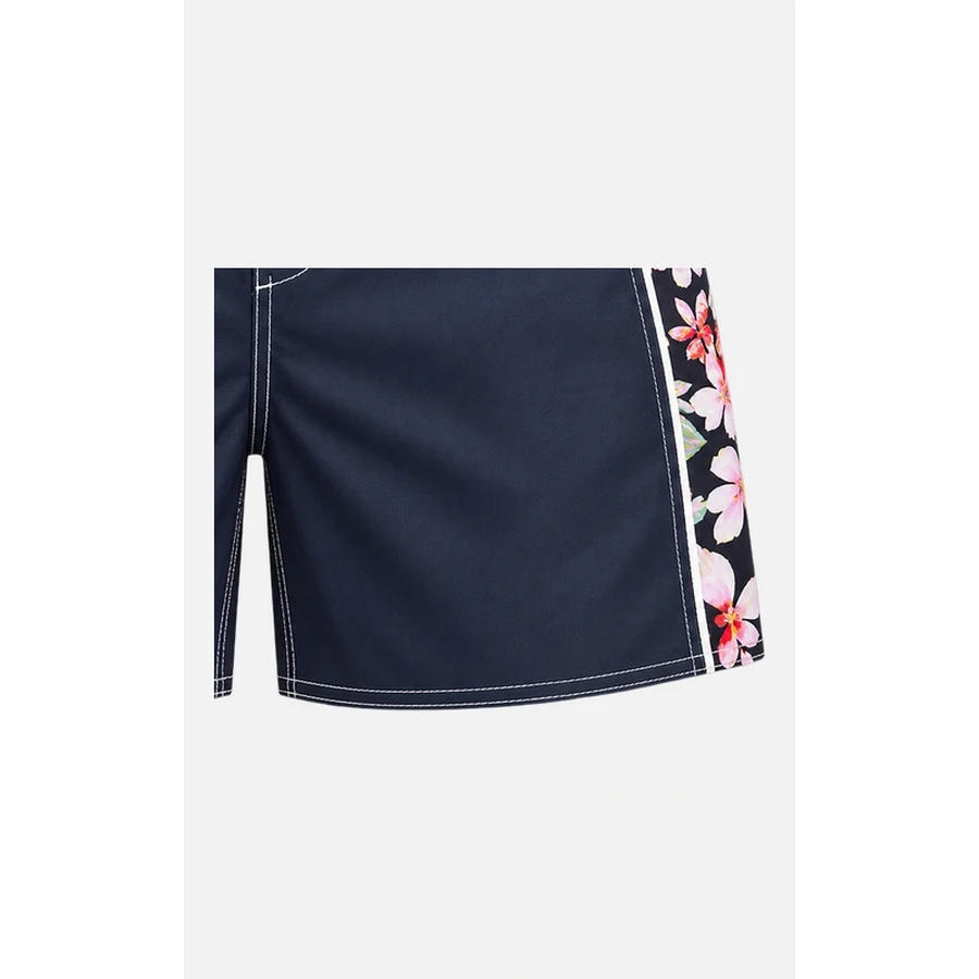 Women's Navy Floral Panel Boardshorts