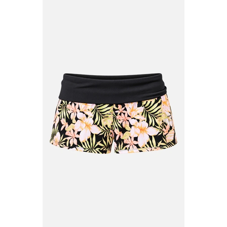 Women's Tropical Fold Over Waist Beach Shorts
